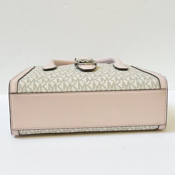 Michael Kors Gabby Small Satchel Top Zip Shoulder Crossbody Bag MK Vanilla Pink - Picture 6 of 11
